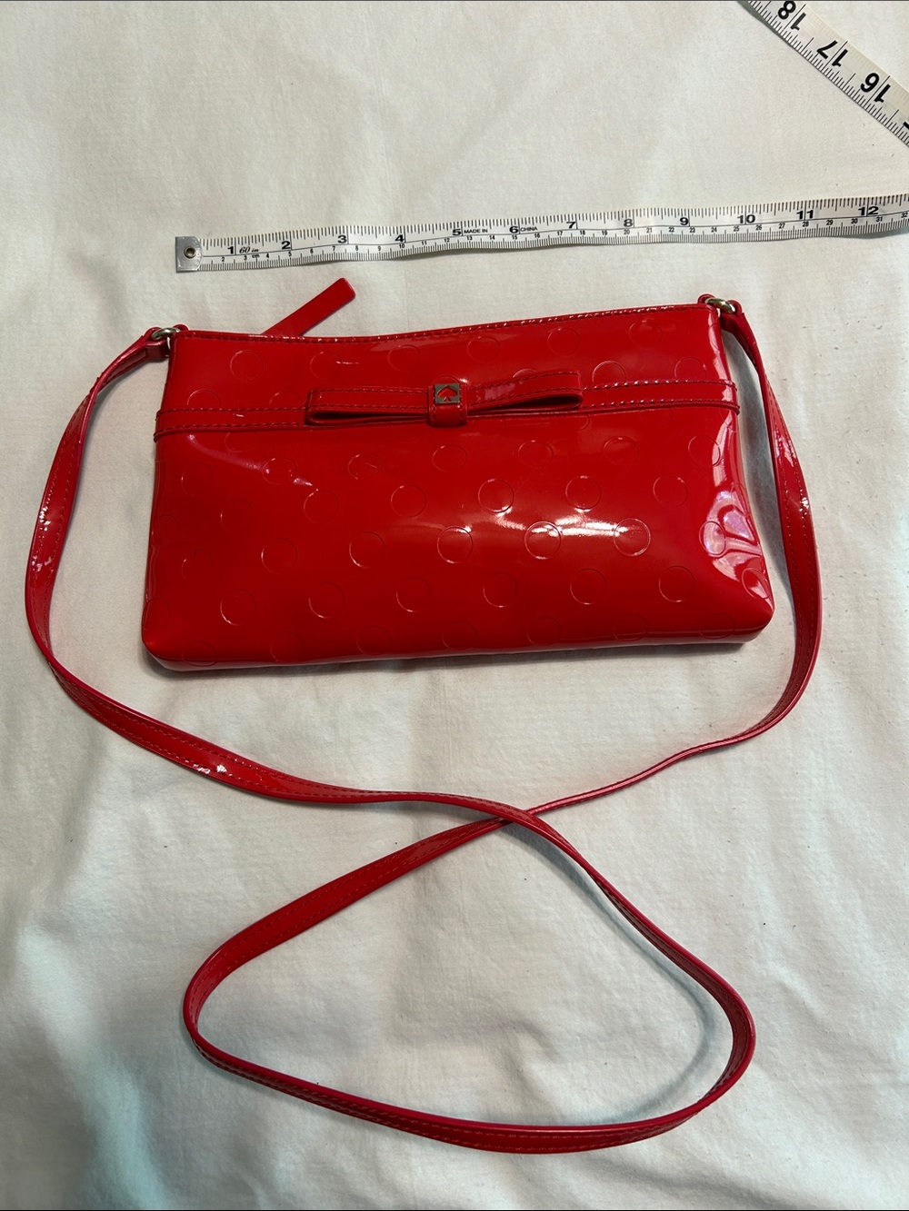 Kate Spade Red Patent Crossbody Clutch Bag